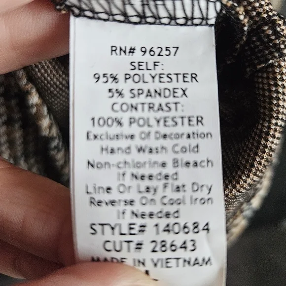 PerSeption Concept Womens Plaid Jumper Dress‎ Sz Large Acadamia - Picture 7 of 8